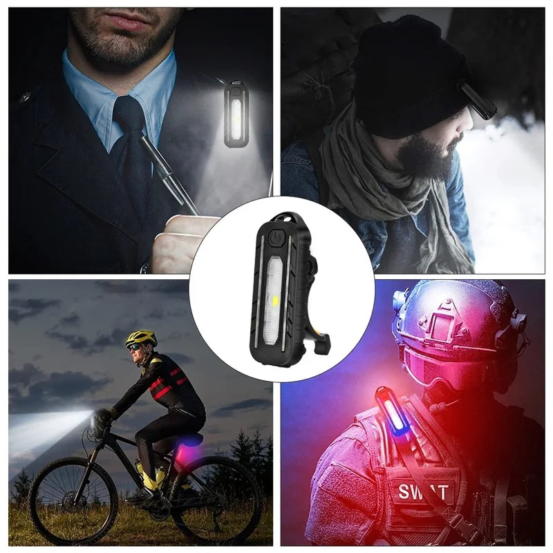 Red Blue Shoulder Police Light with Clip