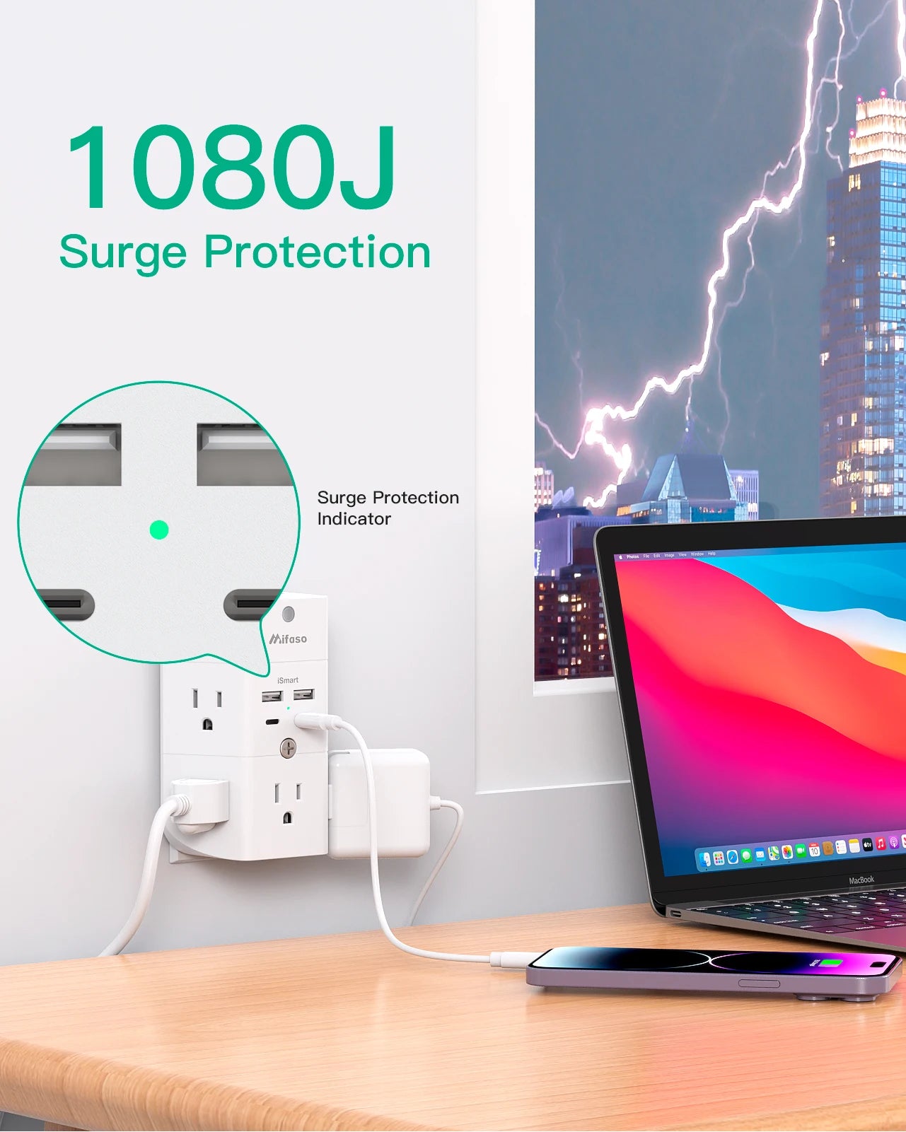 Surge Protector Outlet Extender