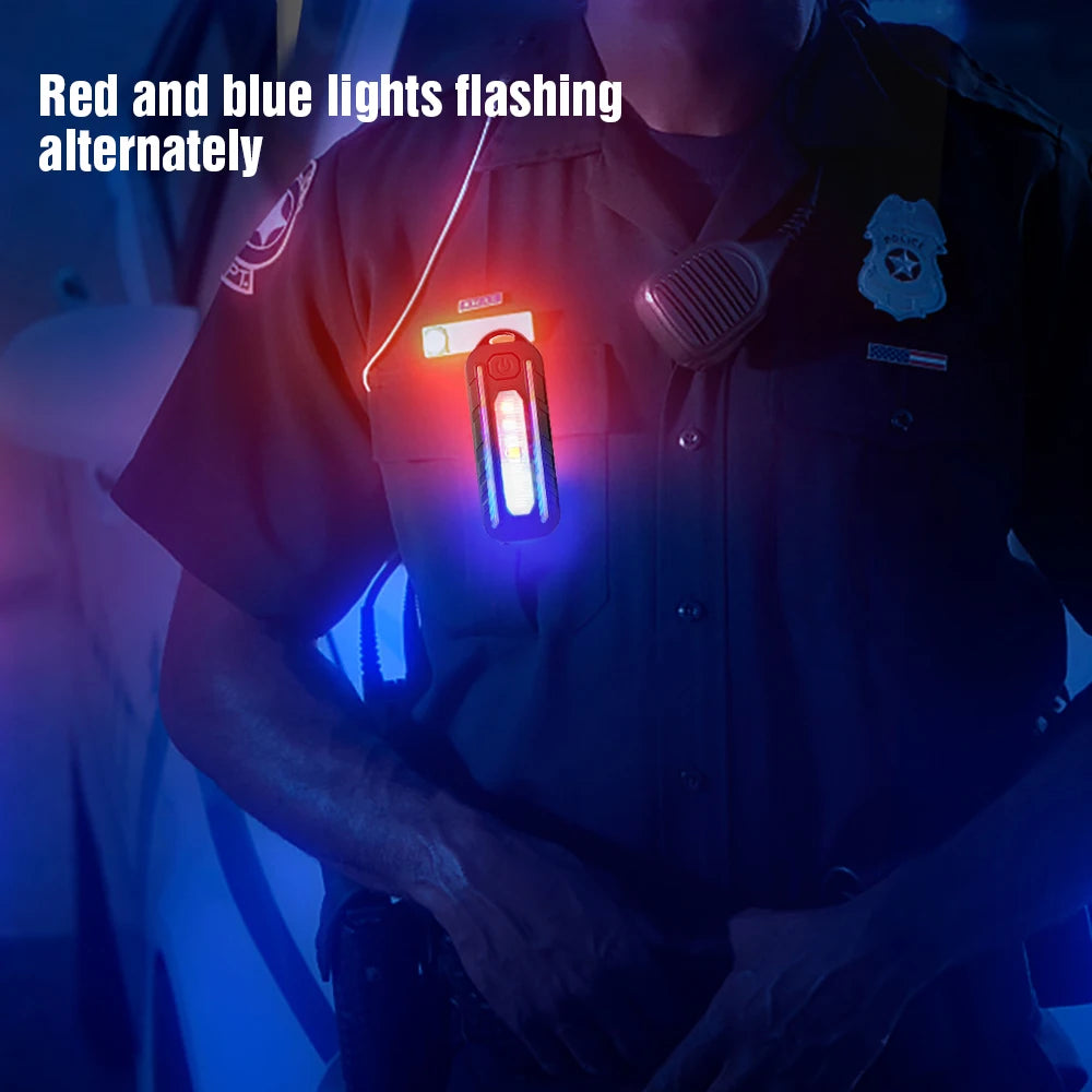 Red Blue Shoulder Police Light with Clip