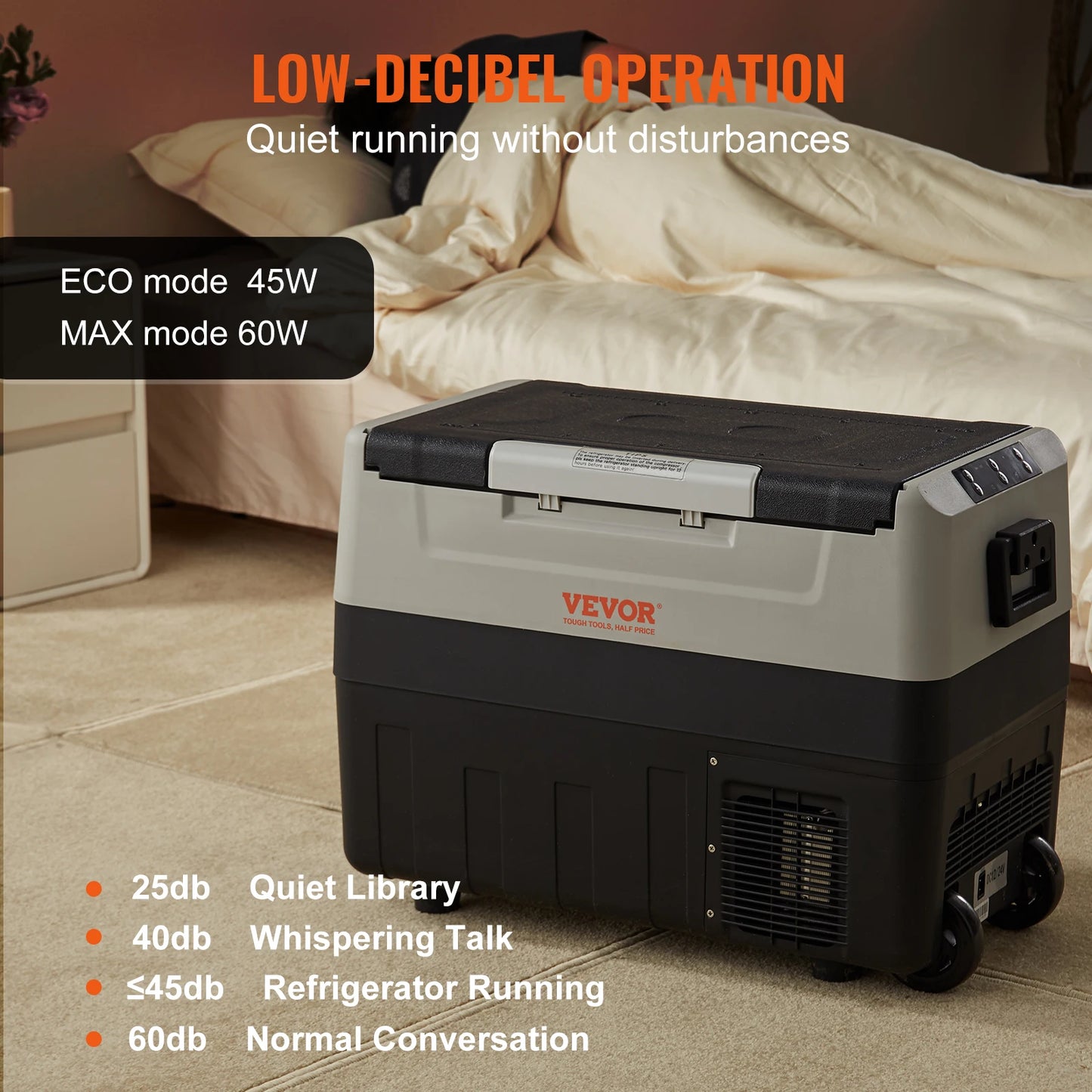 VEVOR 35L/45L/55L Portable Car Refrigerator/Freezer