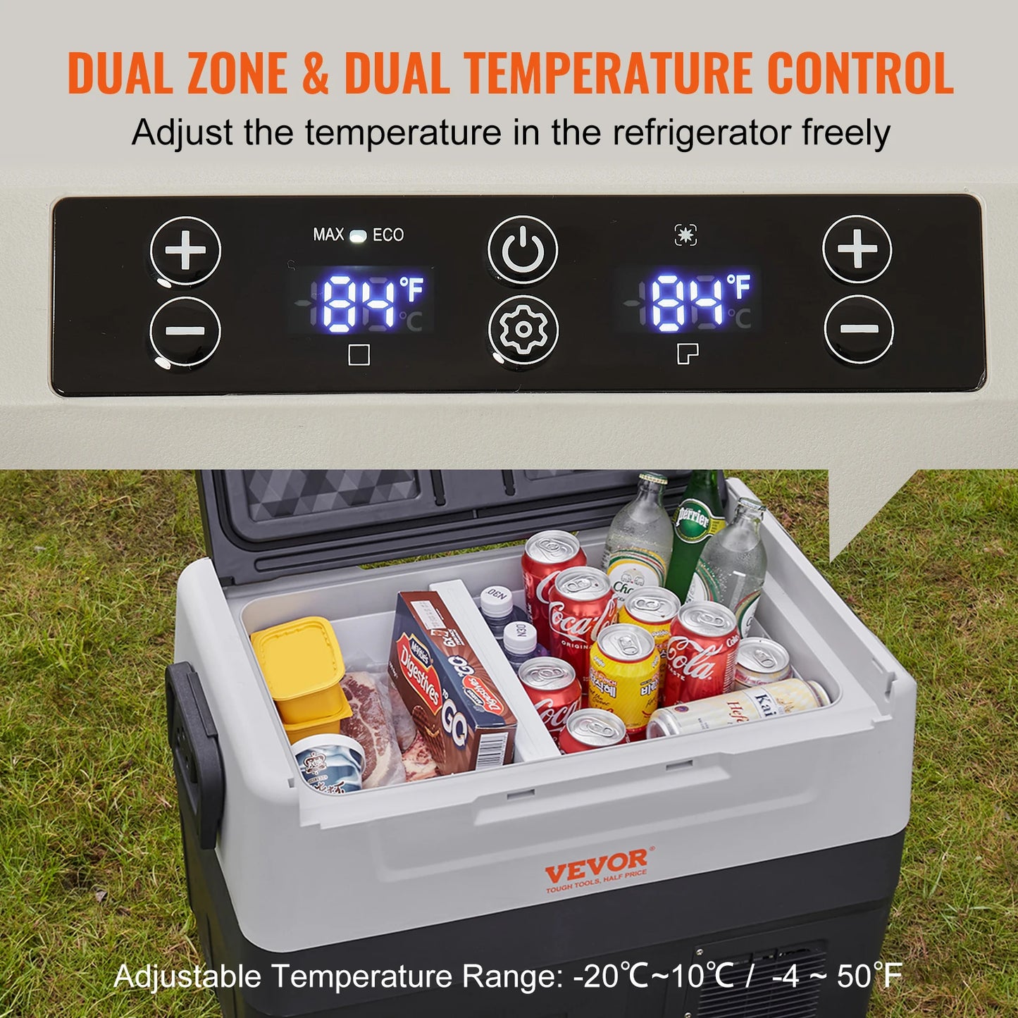 VEVOR 35L/45L/55L Portable Car Refrigerator/Freezer