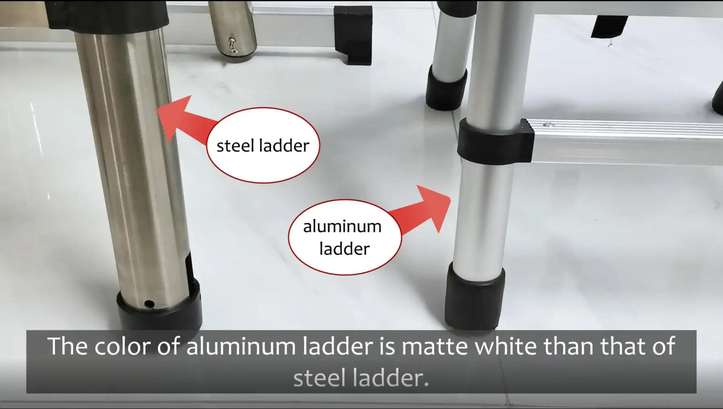 20 FT Telescopic Ladder W/Detachable Hooks