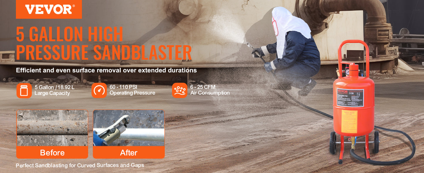 110PSI Portable Sandblaster