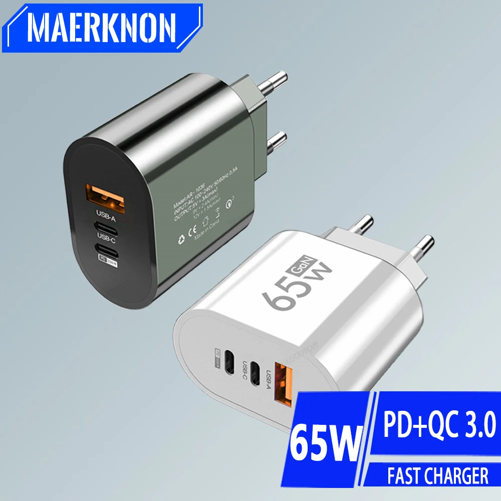 65W USB iPhone and Samgsung Fast ChargerSamgsung USB C Wall Charger