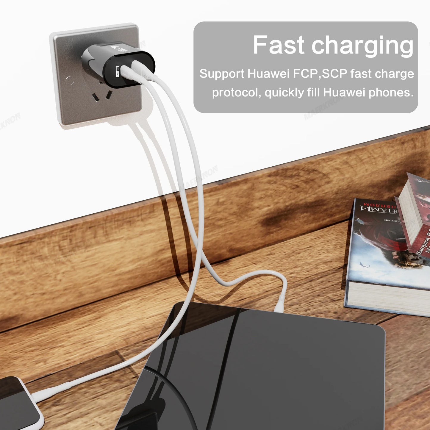 65W USB iPhone and Samgsung Fast ChargerSamgsung USB C Wall Charger