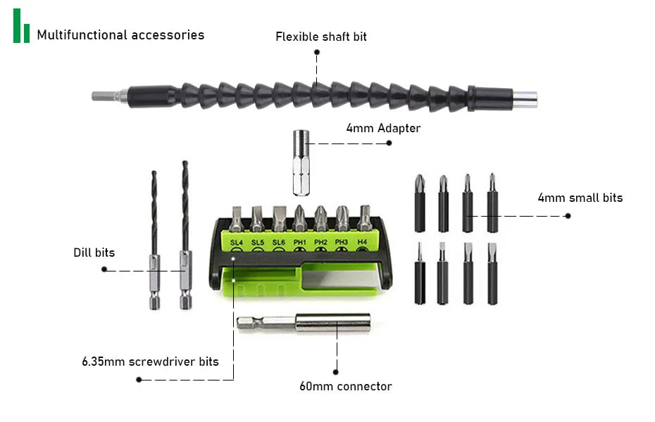 Cordless Mini Electric Screwdriver