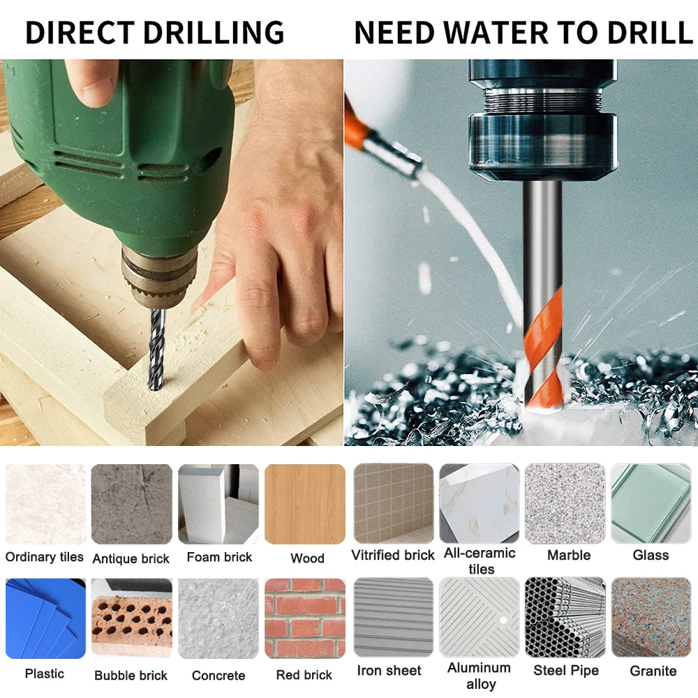 8PCS Multifunctional Triangle Drill Bit Set