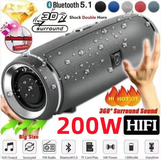 200W Waterproof Outdoor Bluetooth Speaker