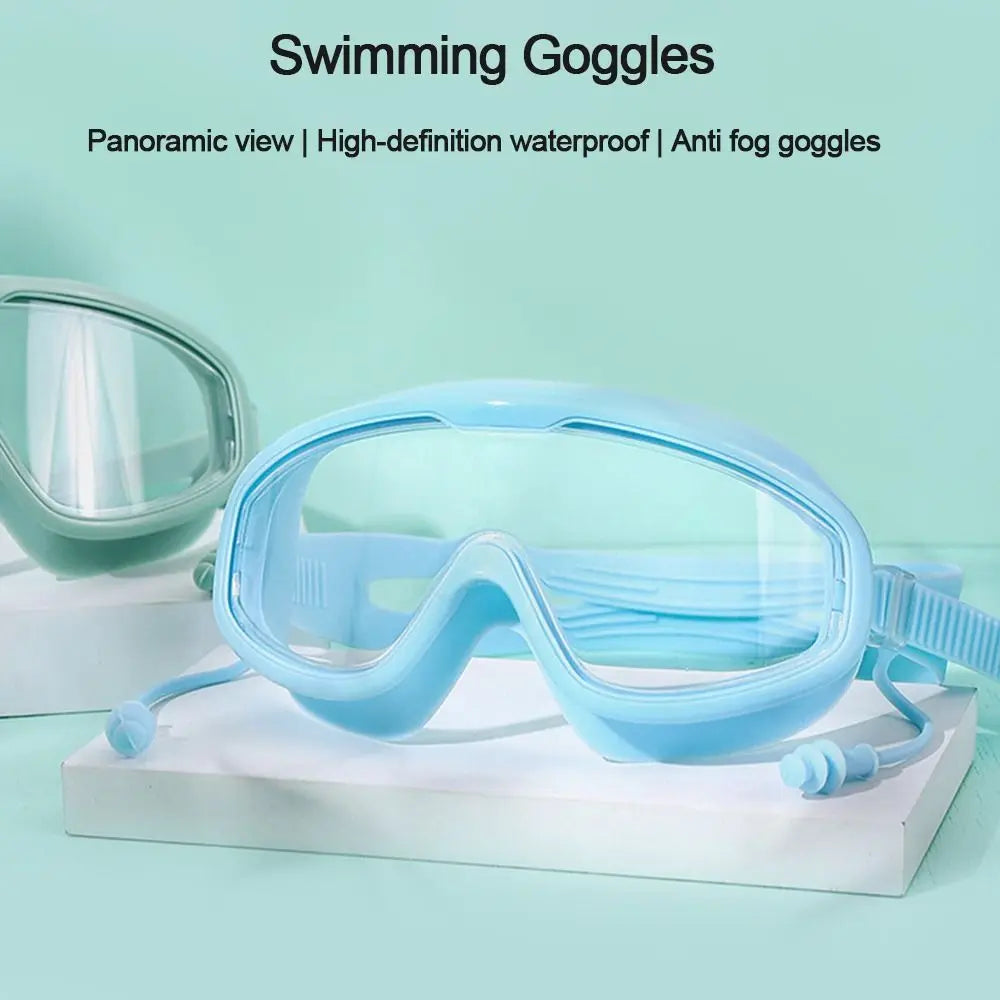 Adult and Youth  Anti-Fog Swim Goggles with Earplugs