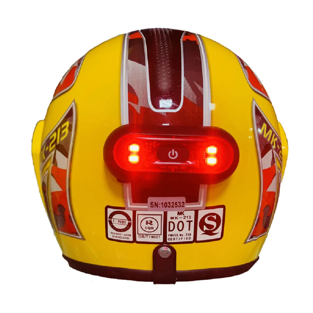 Motorcycle Bicycle Helmet Safety Signal Lamp