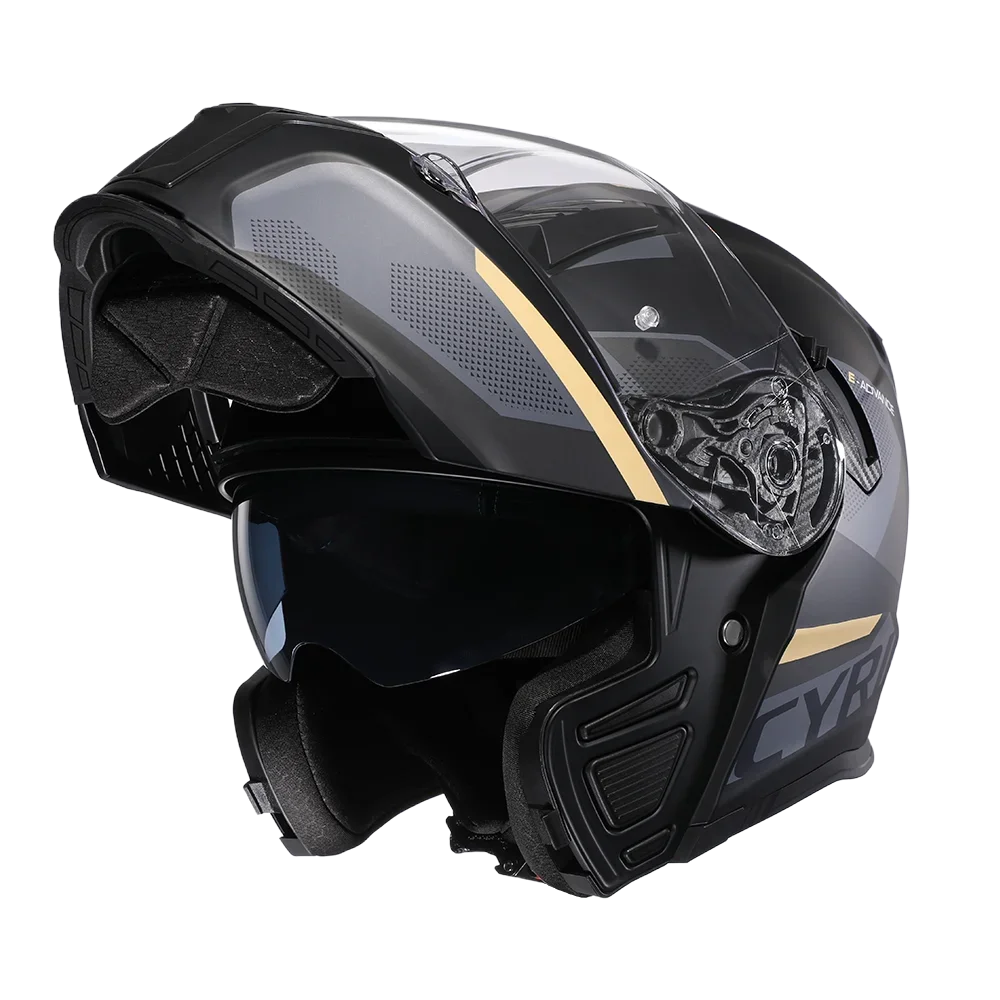 Unisex Dual Visor Modular Flip up Full Face Helmet DOT ECE Approved