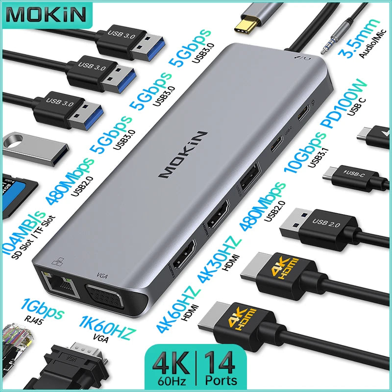 IOS USB-C Hub Docking Station