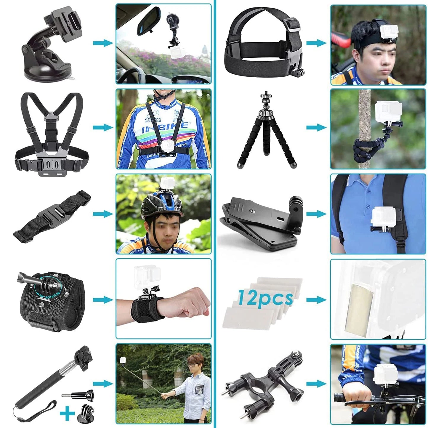 GoPro 50 in 1 Action Camera Accessory Kit