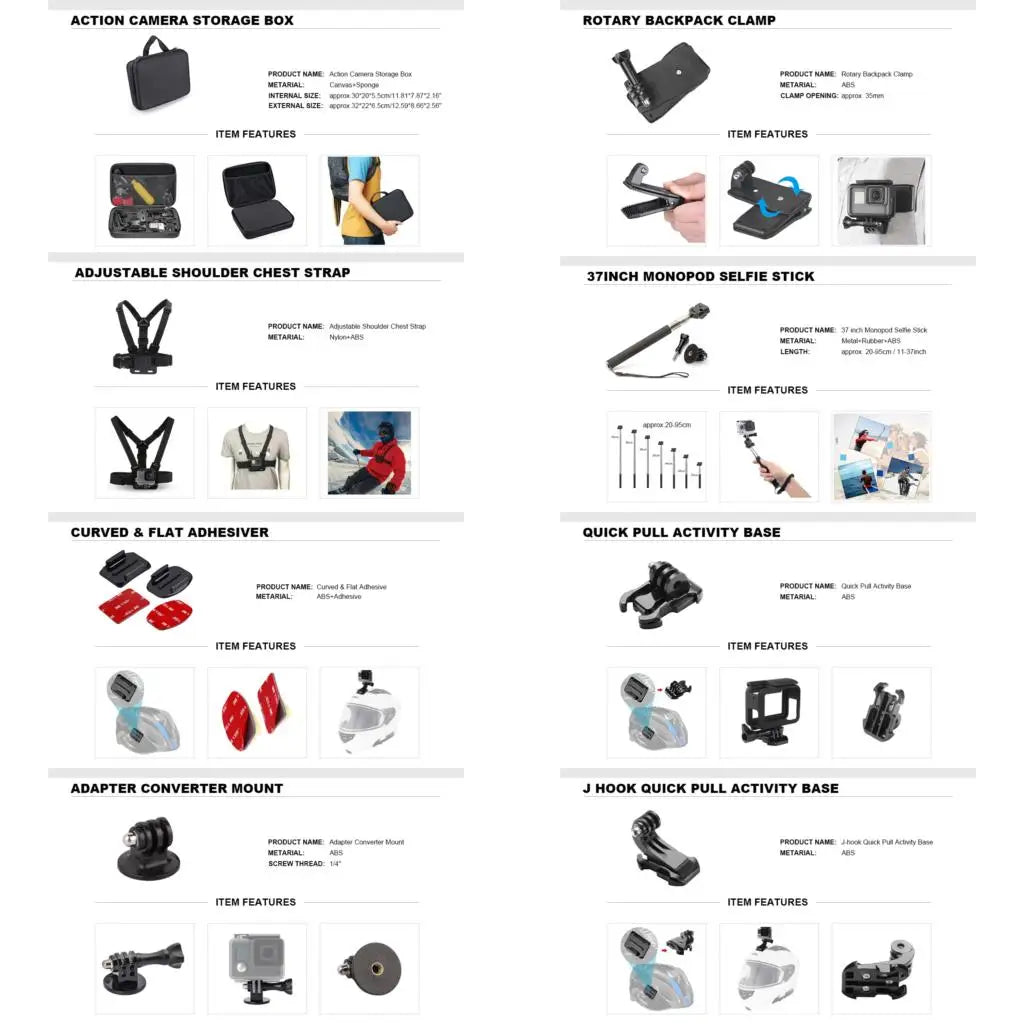 GoPro 50 in 1 Action Camera Accessory Kit