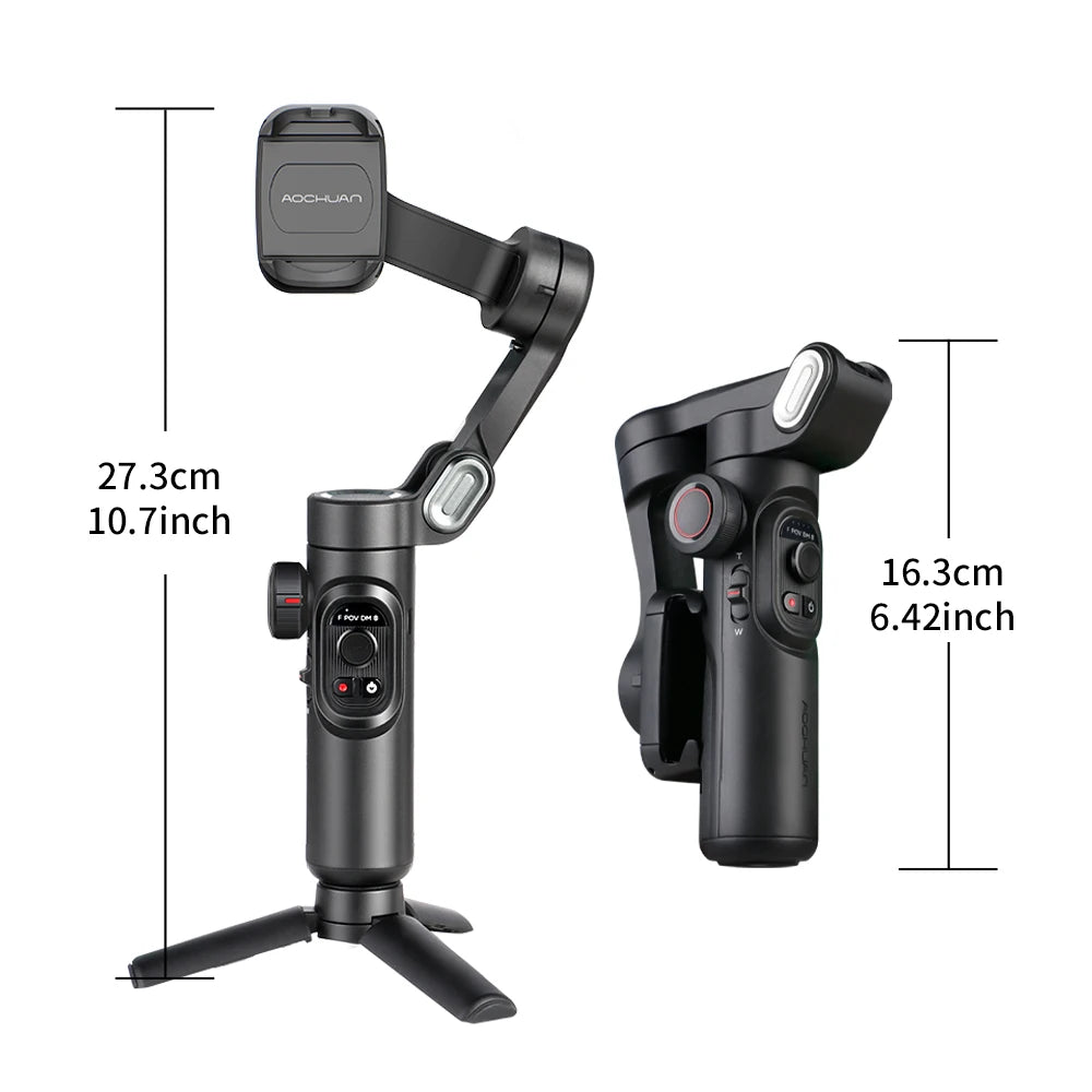 AOCHUAN 3-Axis Handheld Gimbal Phone Stabilizer Face Tracking