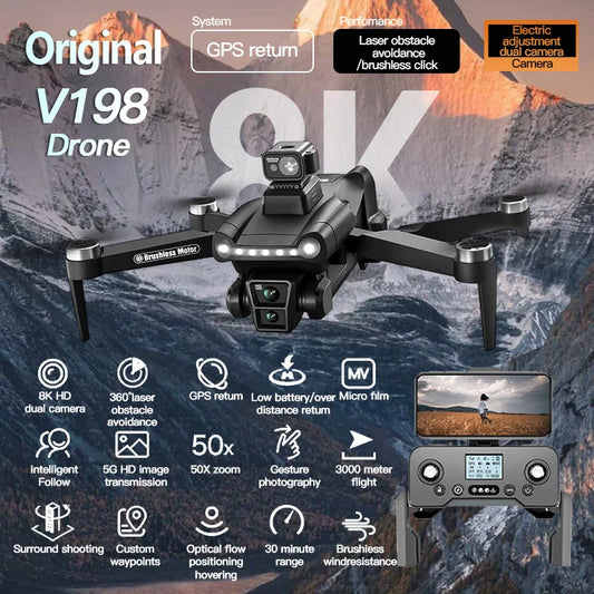 V198 Pro/MAX  Professional 4K GPS Drone