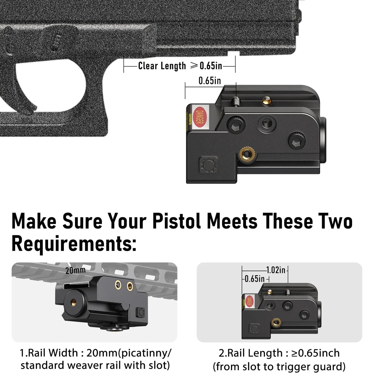 MidTen Low Profile Laser Pistol Sight