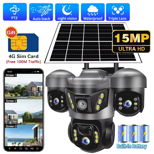 15MP Tri-lens Solar Camera