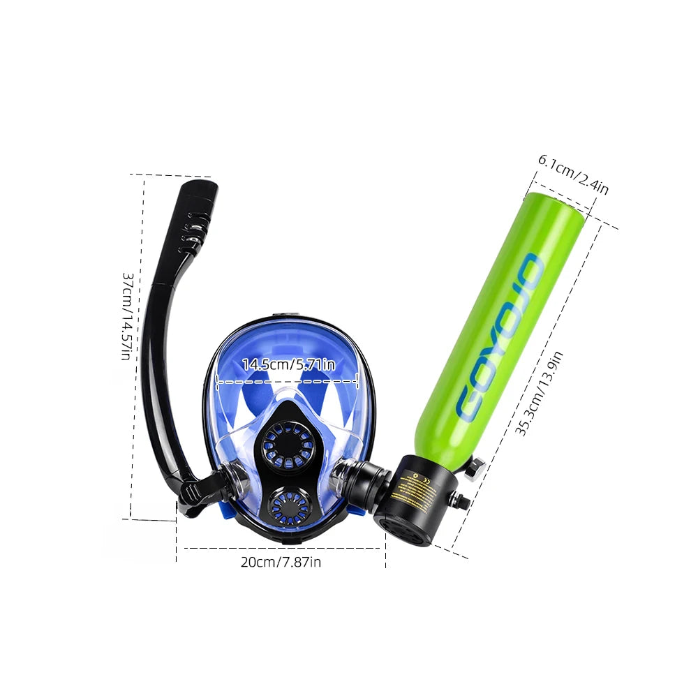 Snorkeling Scuba Mask with Oxygen Bottle