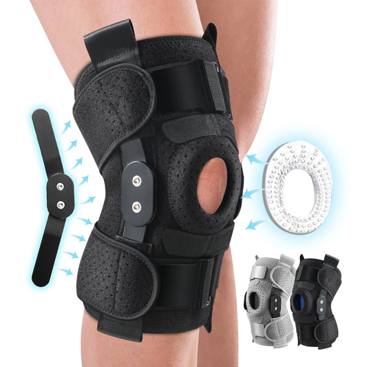 Hinged Knee Brace with Side Stabilizers