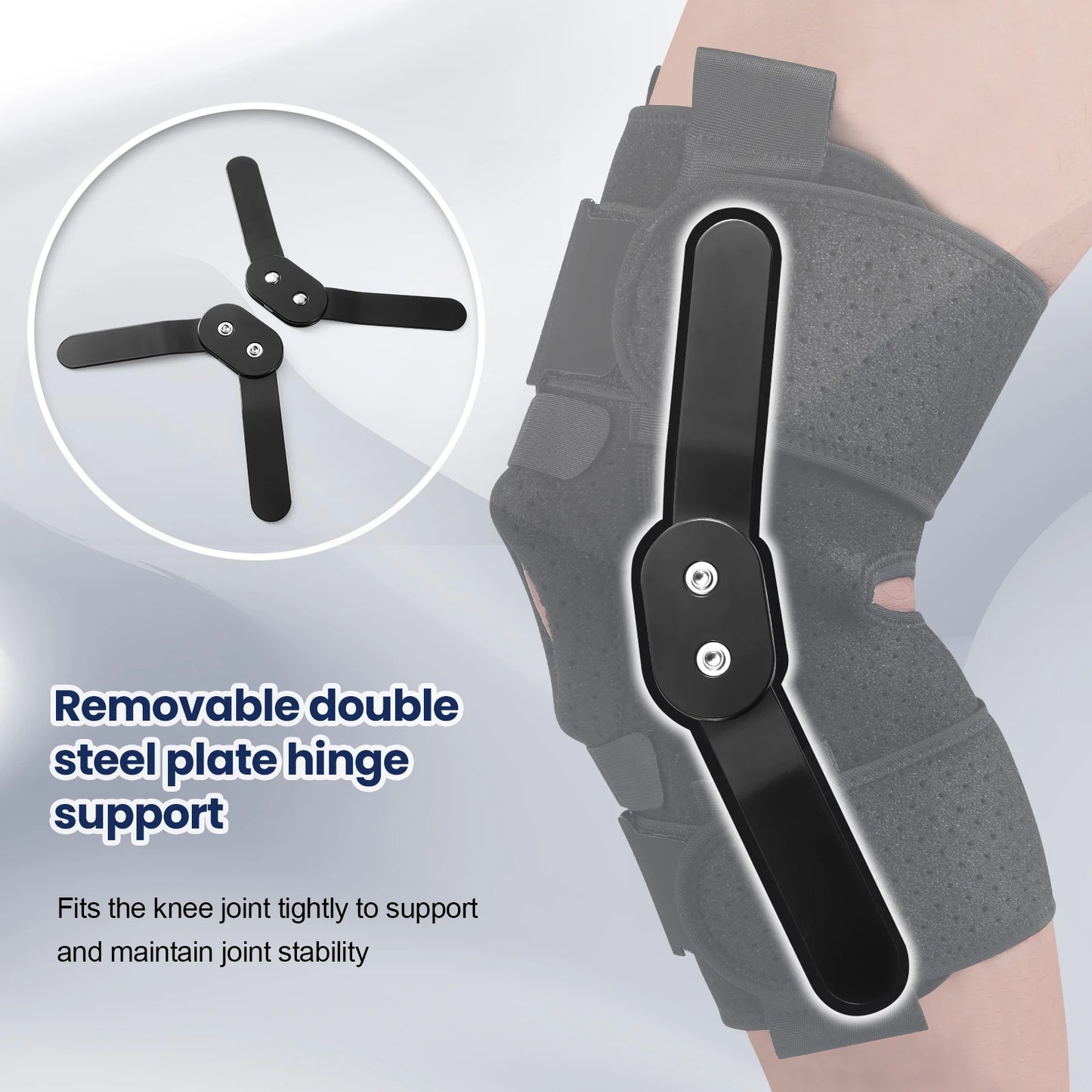 Hinged Knee Brace with Side Stabilizers