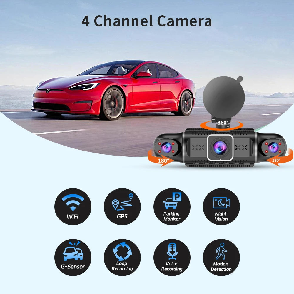 360 Degrees Car DVR Dash Cam