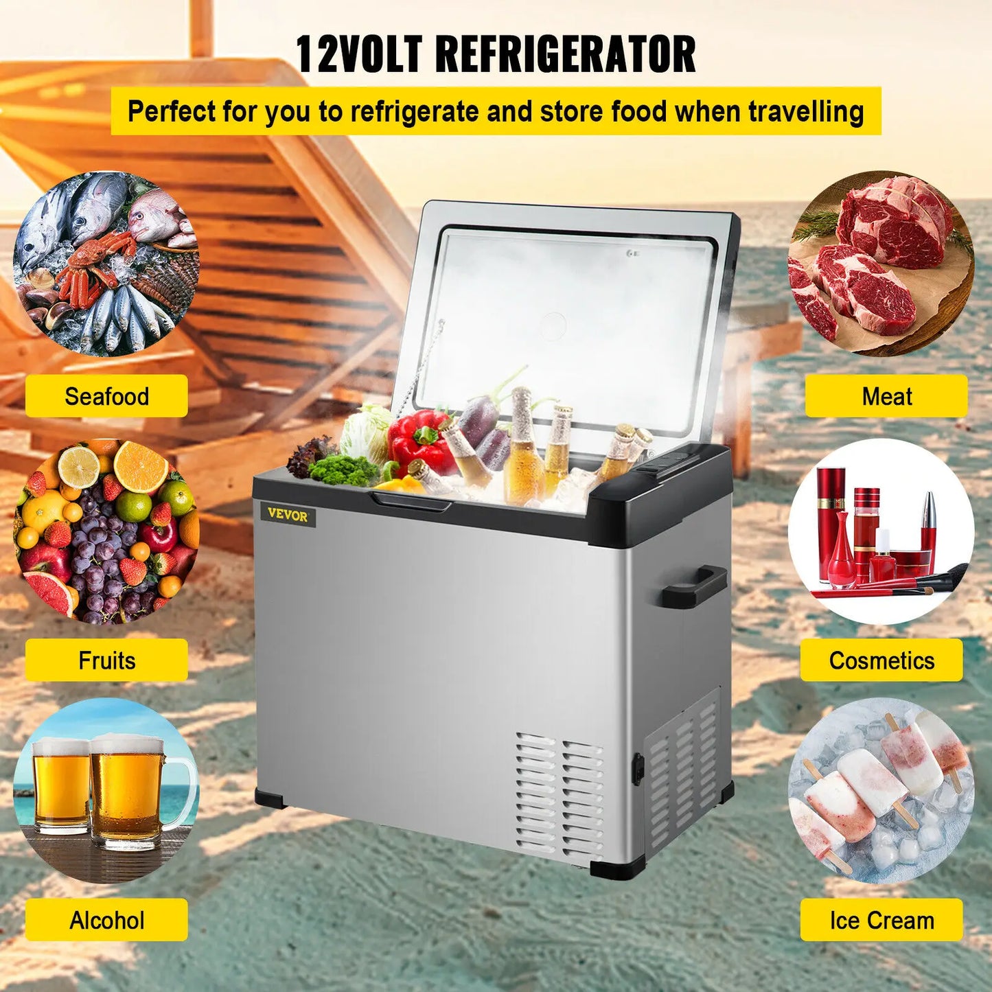 VEVOR Portable Car Refrigerator Freezer