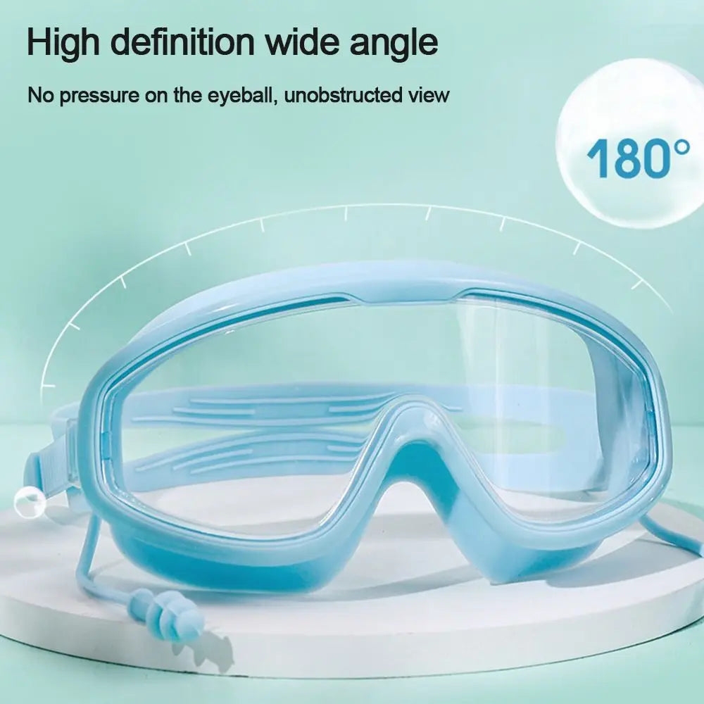 Adult and Youth  Anti-Fog Swim Goggles with Earplugs