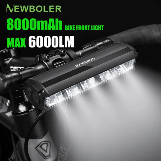 NEWBOLER Rechargeable 6000Lumen Bicycle Front Light