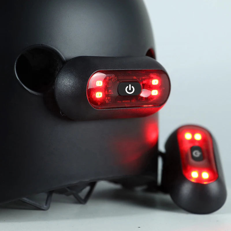 Motorcycle Bicycle Helmet Safety Signal Lamp