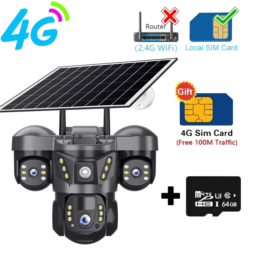 15MP Tri-lens Solar Camera