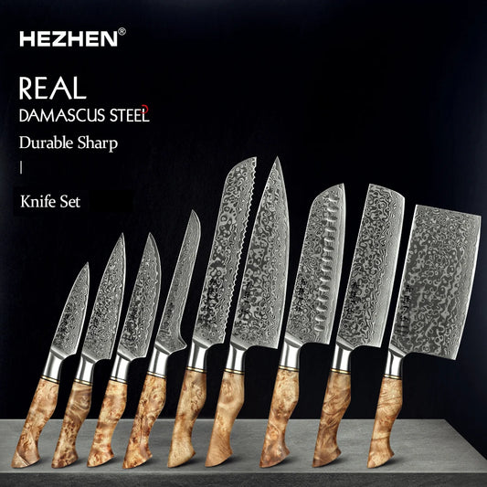 1-7PC Damascus Knife Set