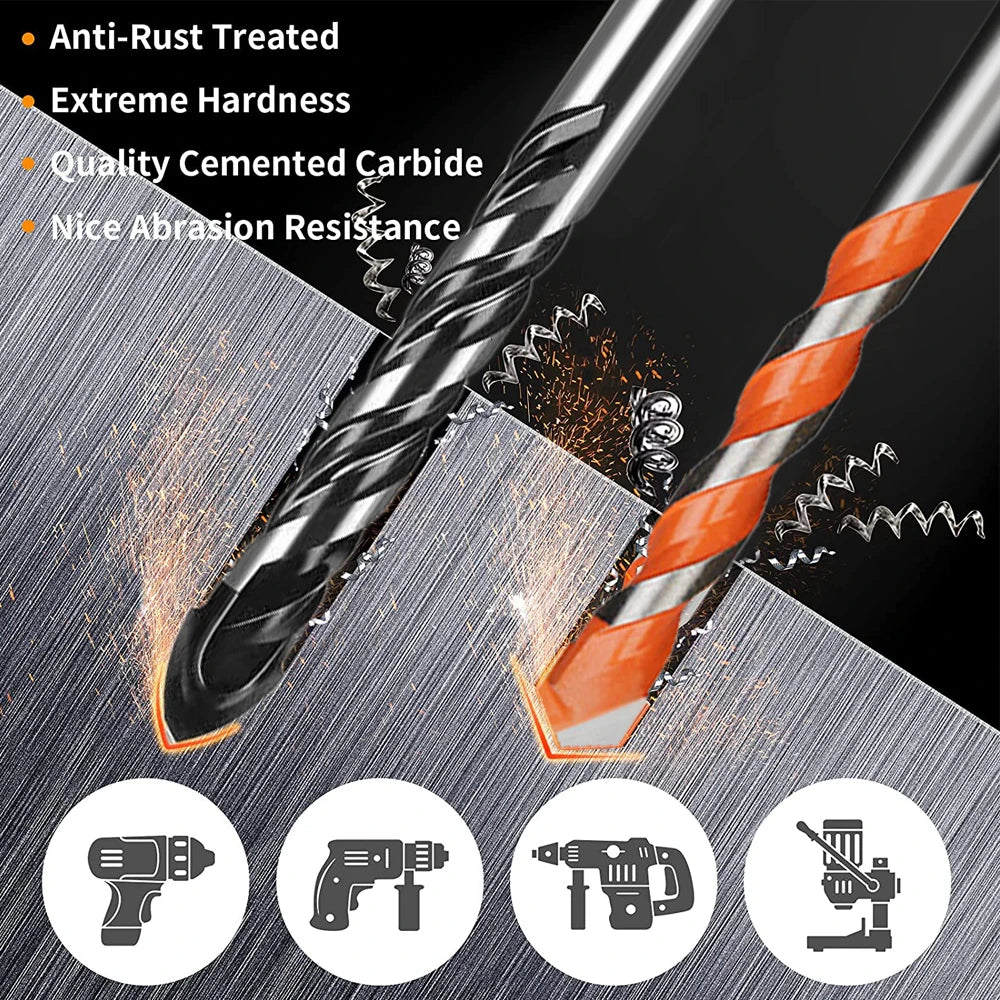 8PCS Multifunctional Triangle Drill Bit Set