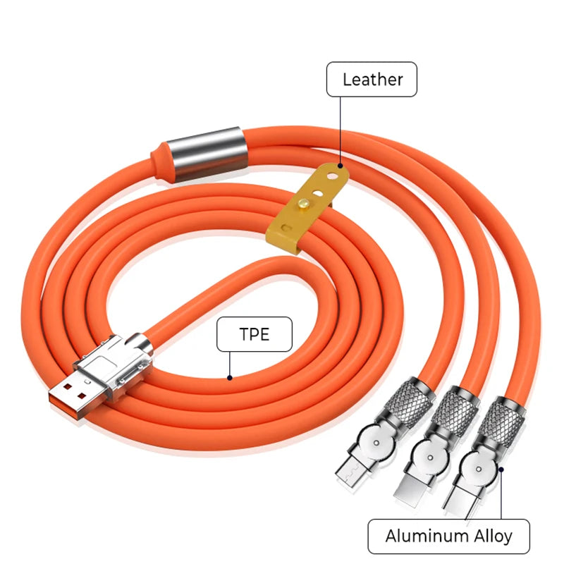 3 IN 1 USB 120W Fast Charging Cable