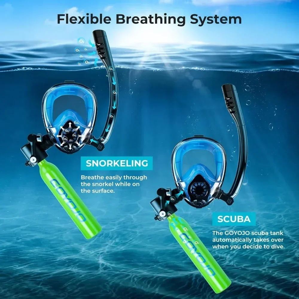 Snorkeling Scuba Mask with Oxygen Bottle