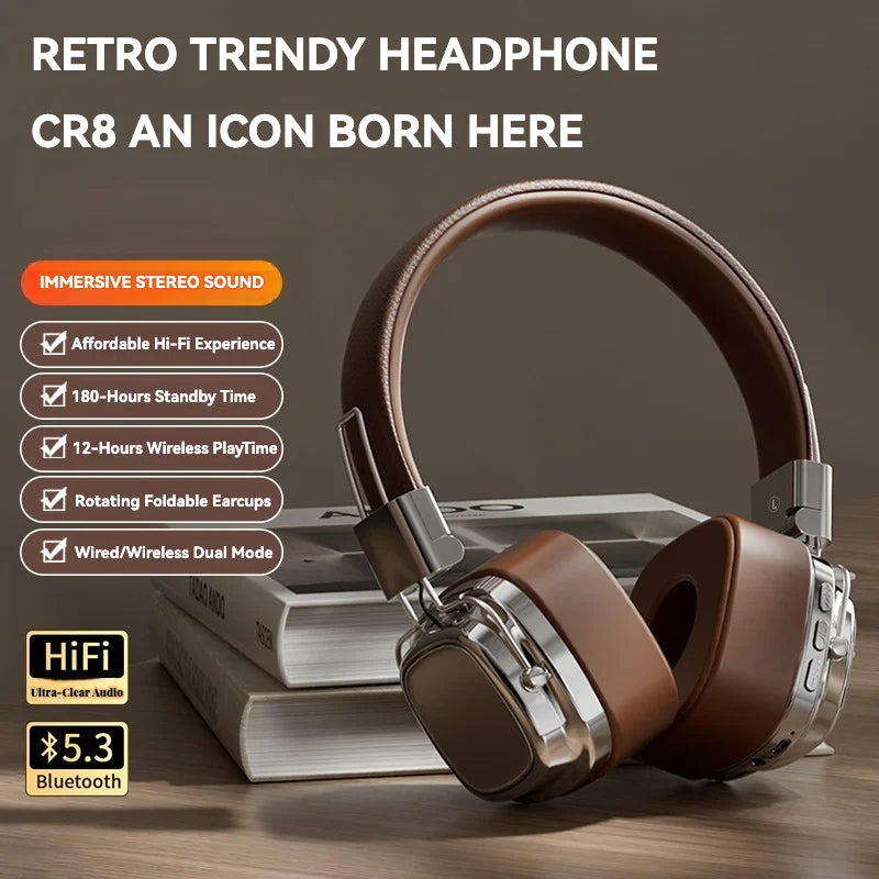 CR-8 Bluetooth Over Ear Headsets