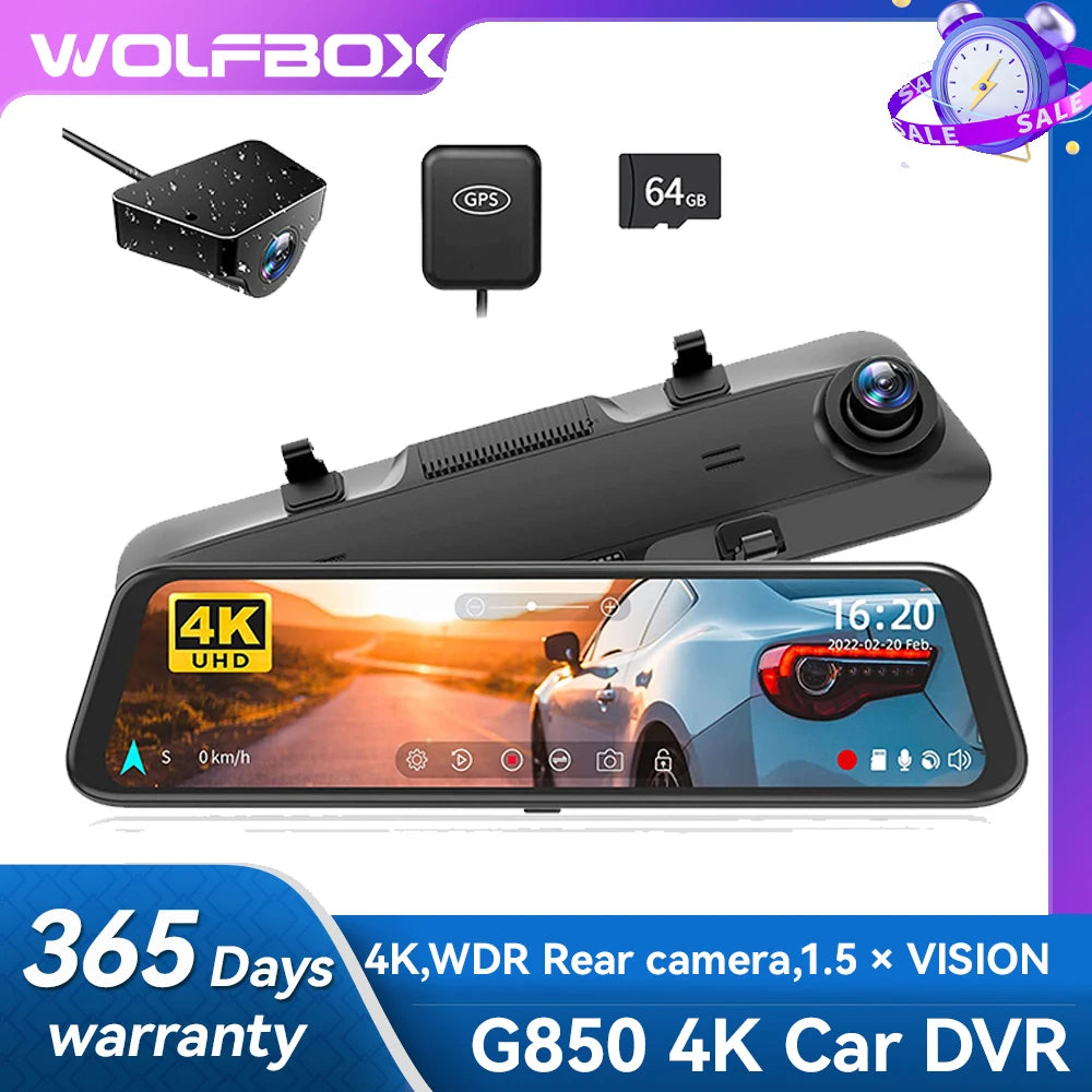 G850 Front and Rear 4K Dash Cam