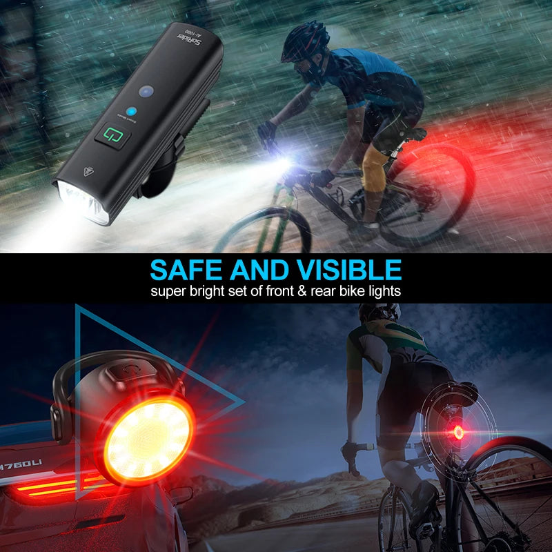 TOPRIDER 1200LM Rechargeable Bicycle Light