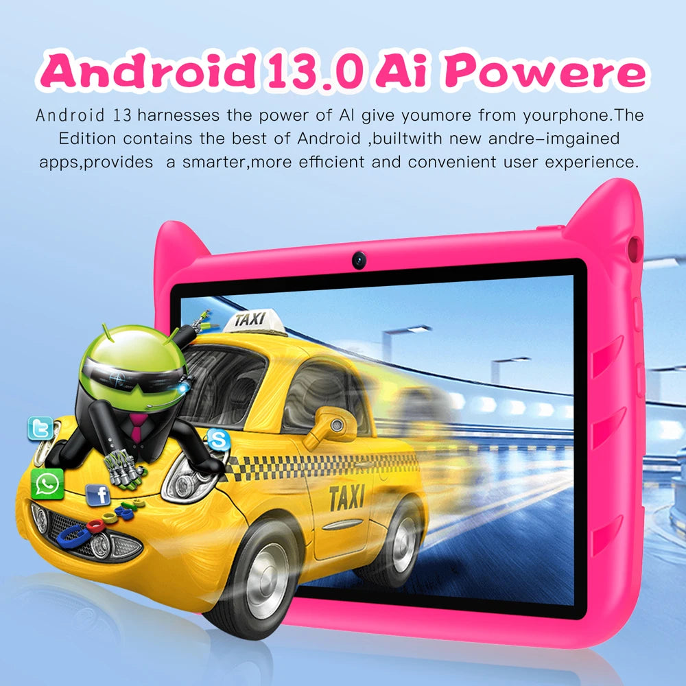 Kid Android 13 Tablet with Dual Camera