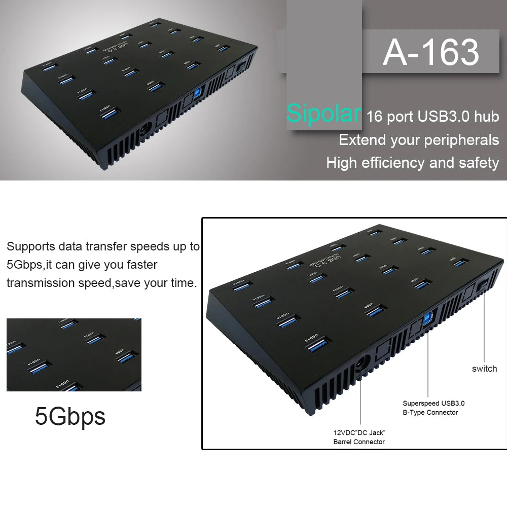 Sipolar A163 Super Speed 16 Port Duplicator