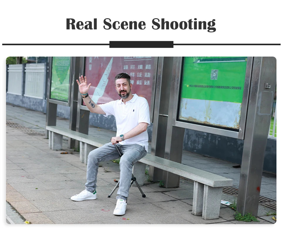 Folding Walking Stick with Seat
