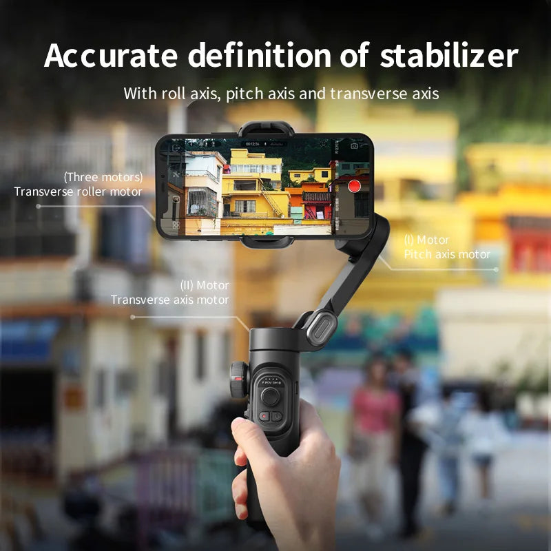 AOCHUAN 3-Axis Handheld Gimbal Phone Stabilizer Face Tracking