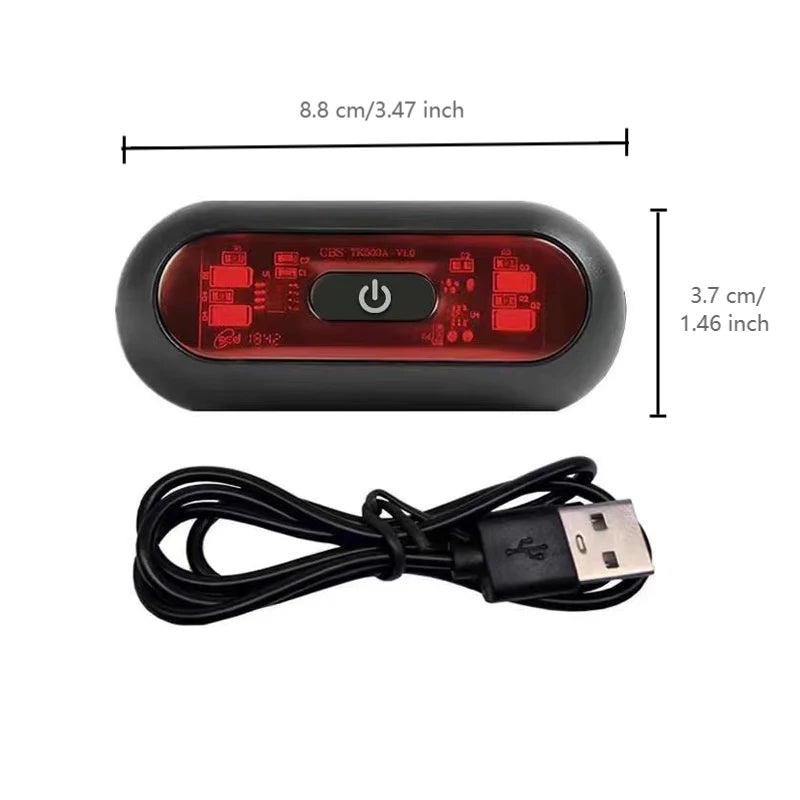 Motorcycle Bicycle Helmet Safety Signal Lamp