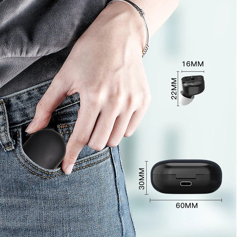 Portable Mini CIC Invisible Hearing Aid For The Deaf Elderly People