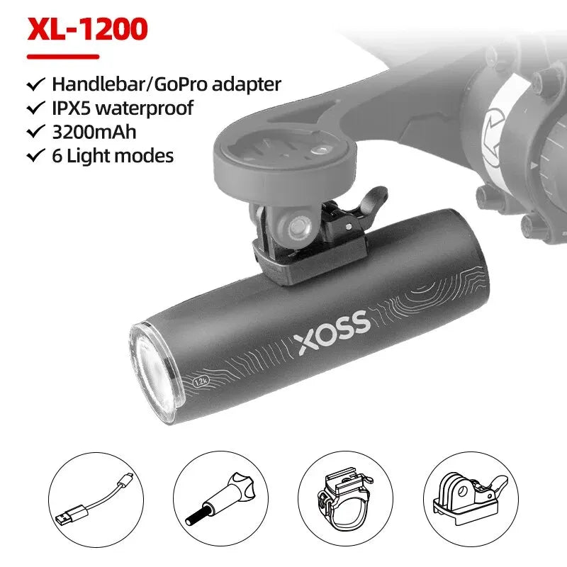 XOSS XL400/XL800 USB Rechargeable Bike Headlight