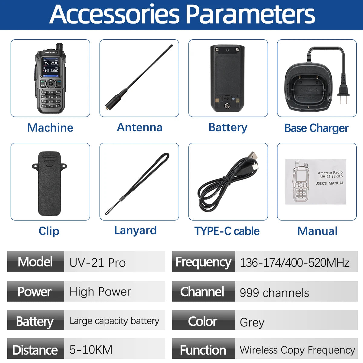 Baofeng UV 21 Pro Walkie Talkie